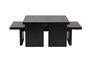 Nordure Mesa de Café Madera Negra 110x30x45 cm Mesa Pequeña 25x39.3x60 cm Tablero Melamina
